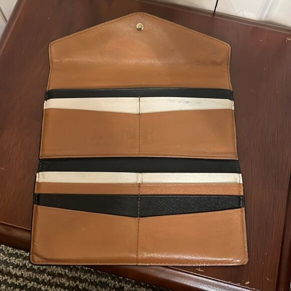 Michael Kors Trifold Black Leather Envelope Card Holder Envelope Wallet Vtg? - Picture 6 of 9